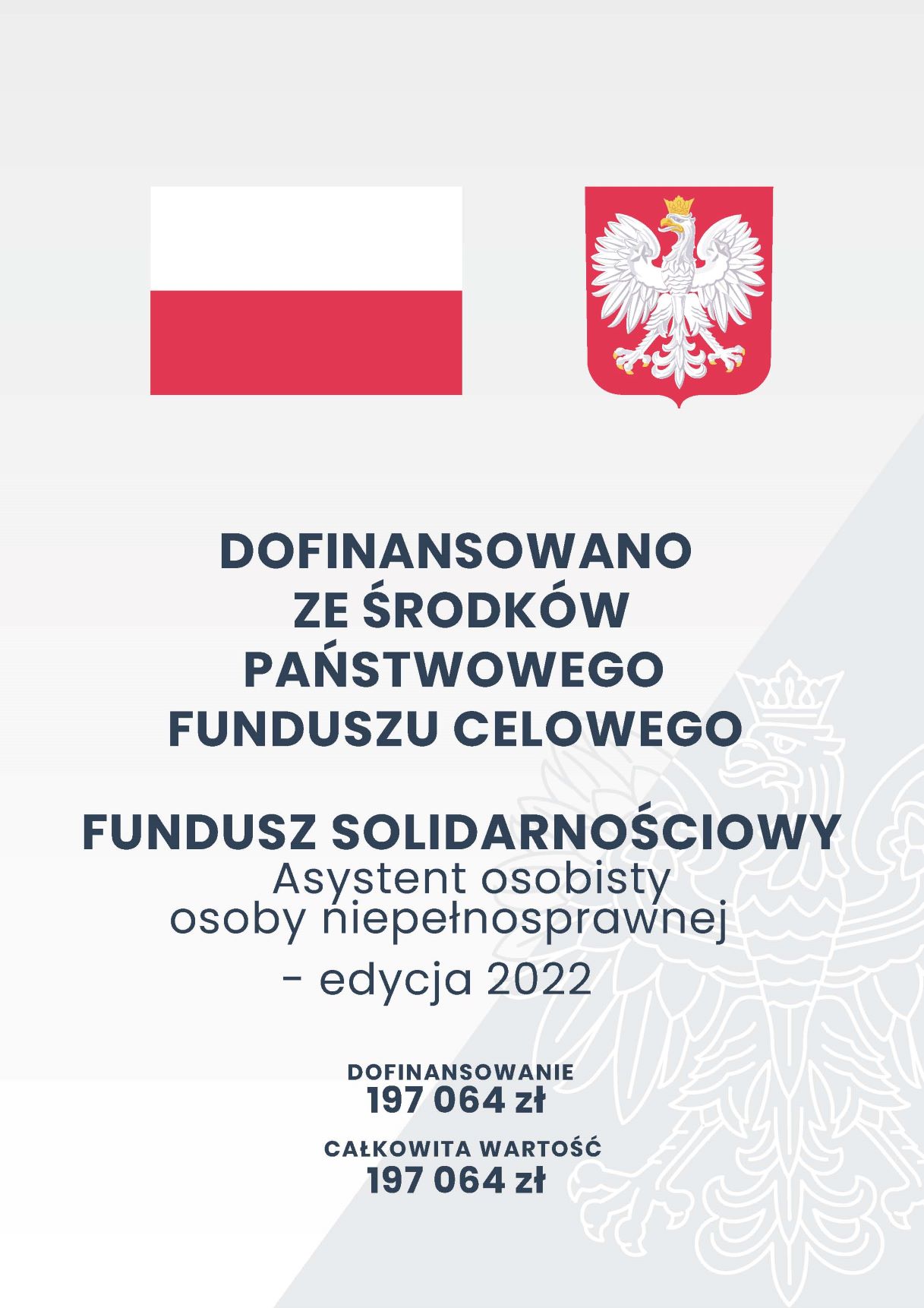 plakat fundusz celowy asystent osoby niepełnosprawnej 2022