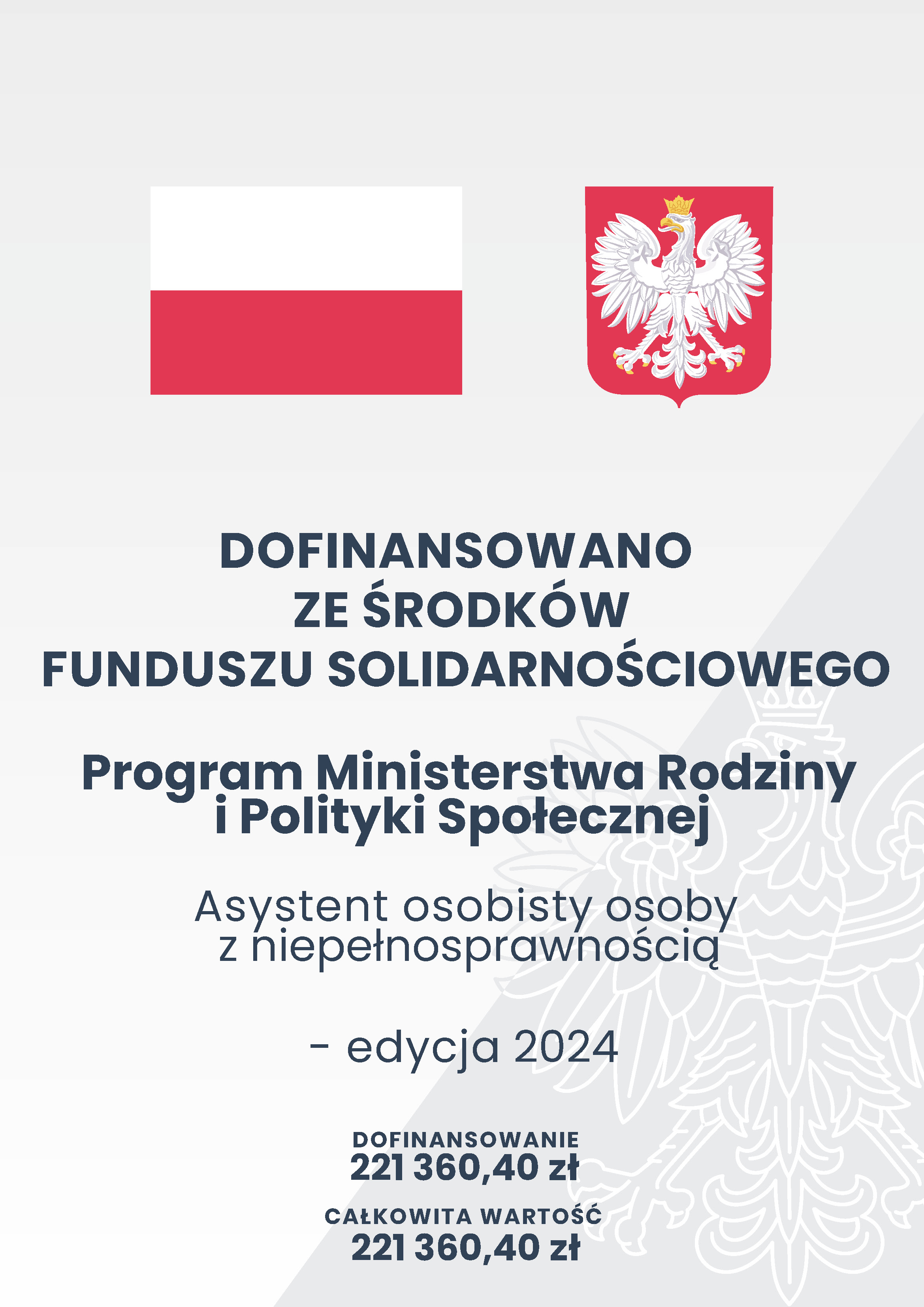 Plakat asystent osoby z niepełnosprawnością edycja 2024