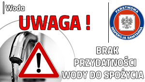 Informacja Sanepid woda niezdatna do spożycia